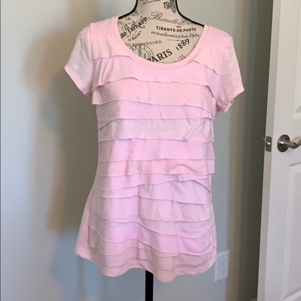 DKNYC pink tee size Large